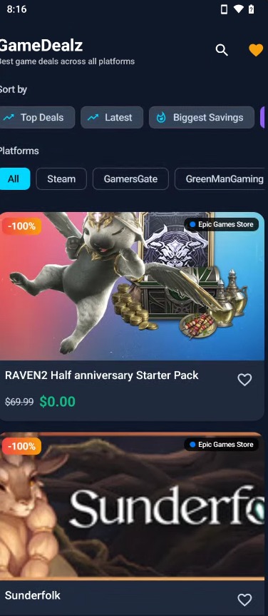 GameDealz screenshot