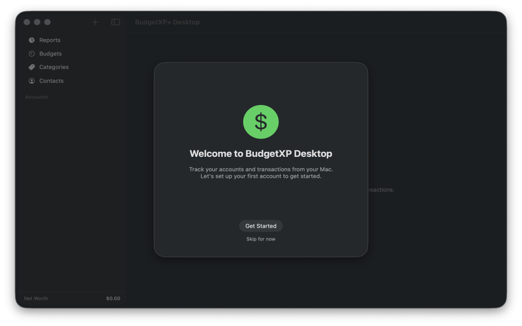 BudgetXP+: Desktop screenshot